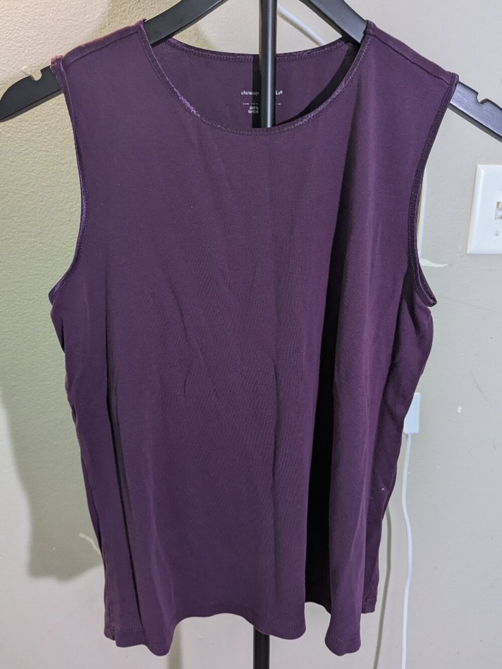 Christopher & Banks Eggplant Purple Sleeveless Tank Top